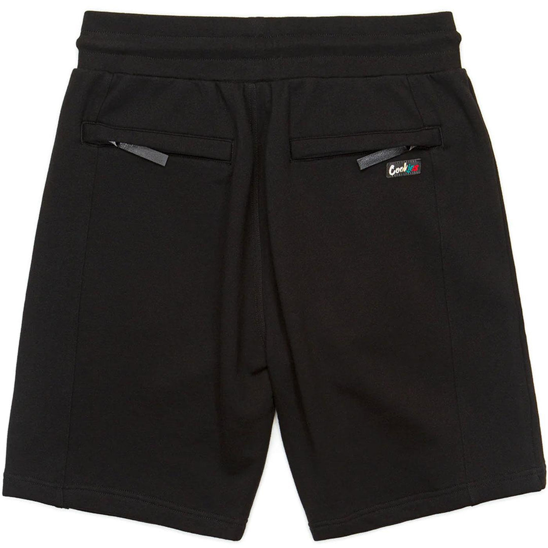 Montego Bay Embroidered Fleece Shorts (Black) Rear | Cookies Clothing