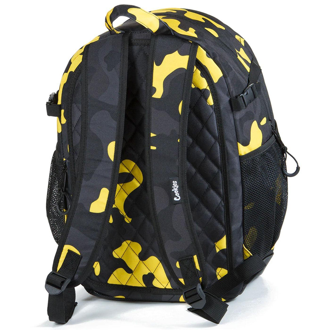 The Bungee Backpack (Yellow Camo) Rear | Cookies Clothing