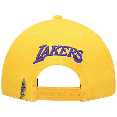 Los Angeles Lakers LA Logo Snapback Hat (Yellow) Rear | Pro Standard