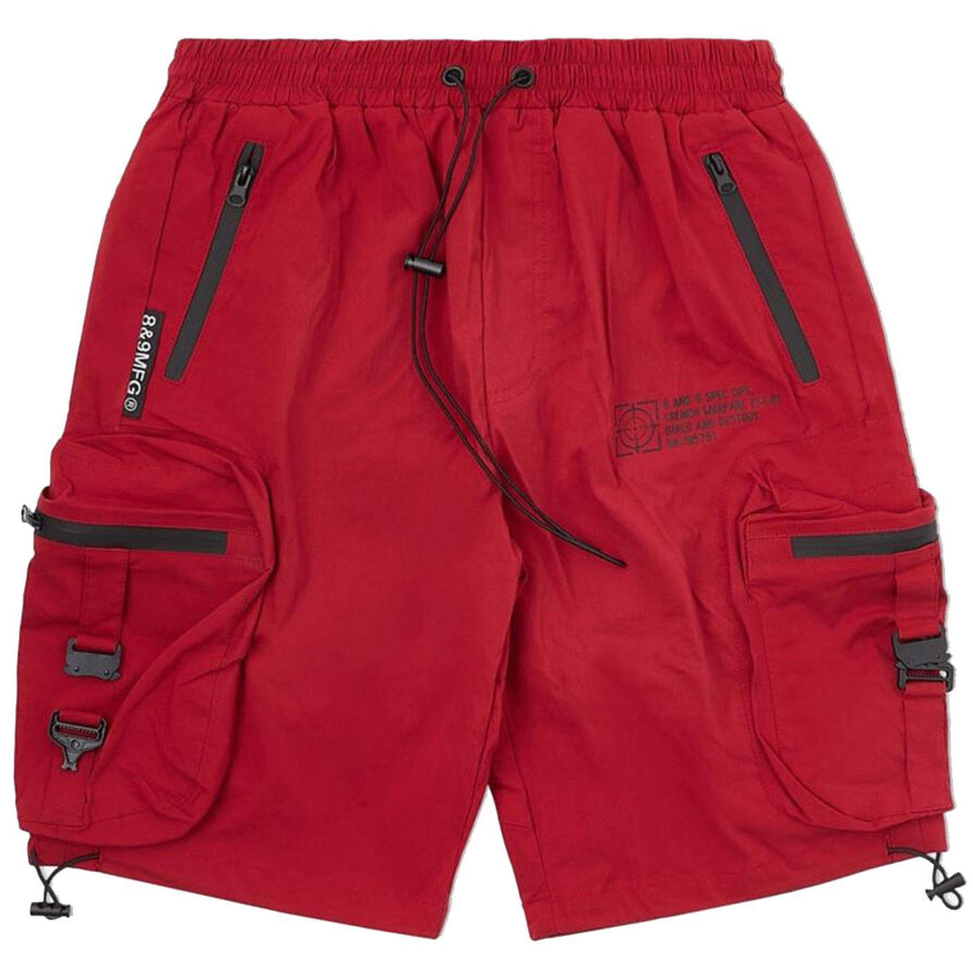 Combat Nylon Shorts (Red) | 8&9 Clothing