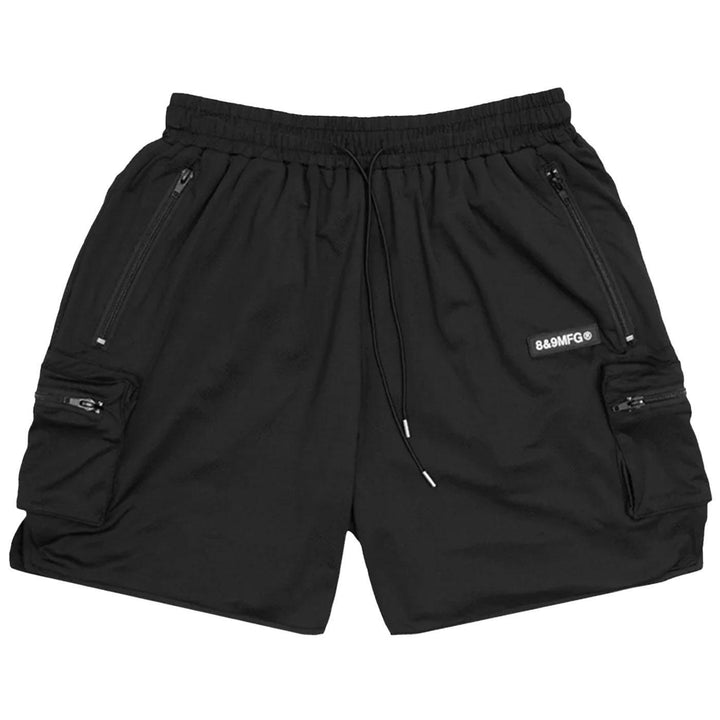 Everyday Nylon Cargo Shorts (Black) | 8&9 Clothing