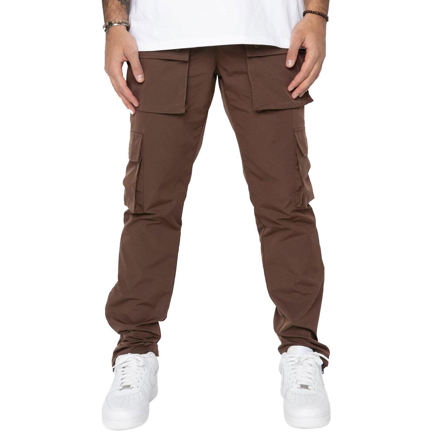 Snap Cargo Pants (Brown)