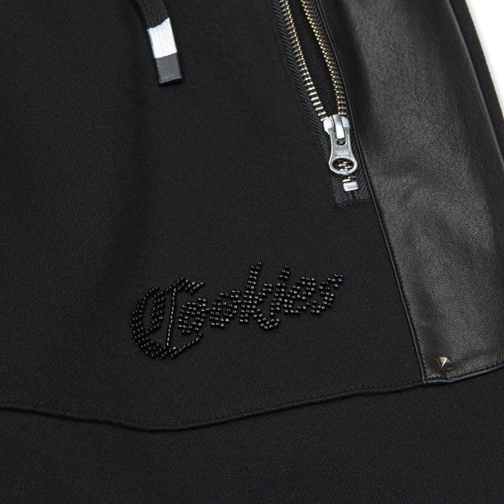 Caviar Fleece Pants (Black) Stud Details | Cookies Clothing
