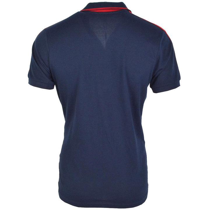 Luxe Stripe Polo (Navy/Red)