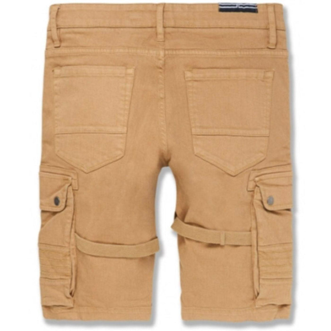 Luxor Cargo Shorts (Wheat) Rear | Jordan Craig