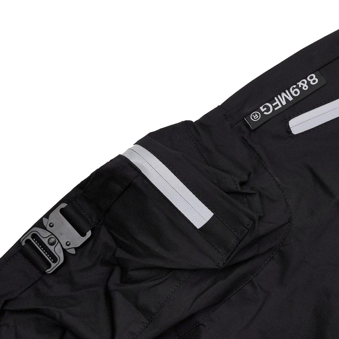 Combat Nylon Shorts 3M (Black) Detail | 8&9 Clothing