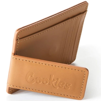 Big Chips & Cookies Money Clip Leather Card Holder (Brown) New