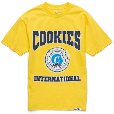 Double Up Logo 3 Tee (Yellow/Navy) | Cookies Clothing