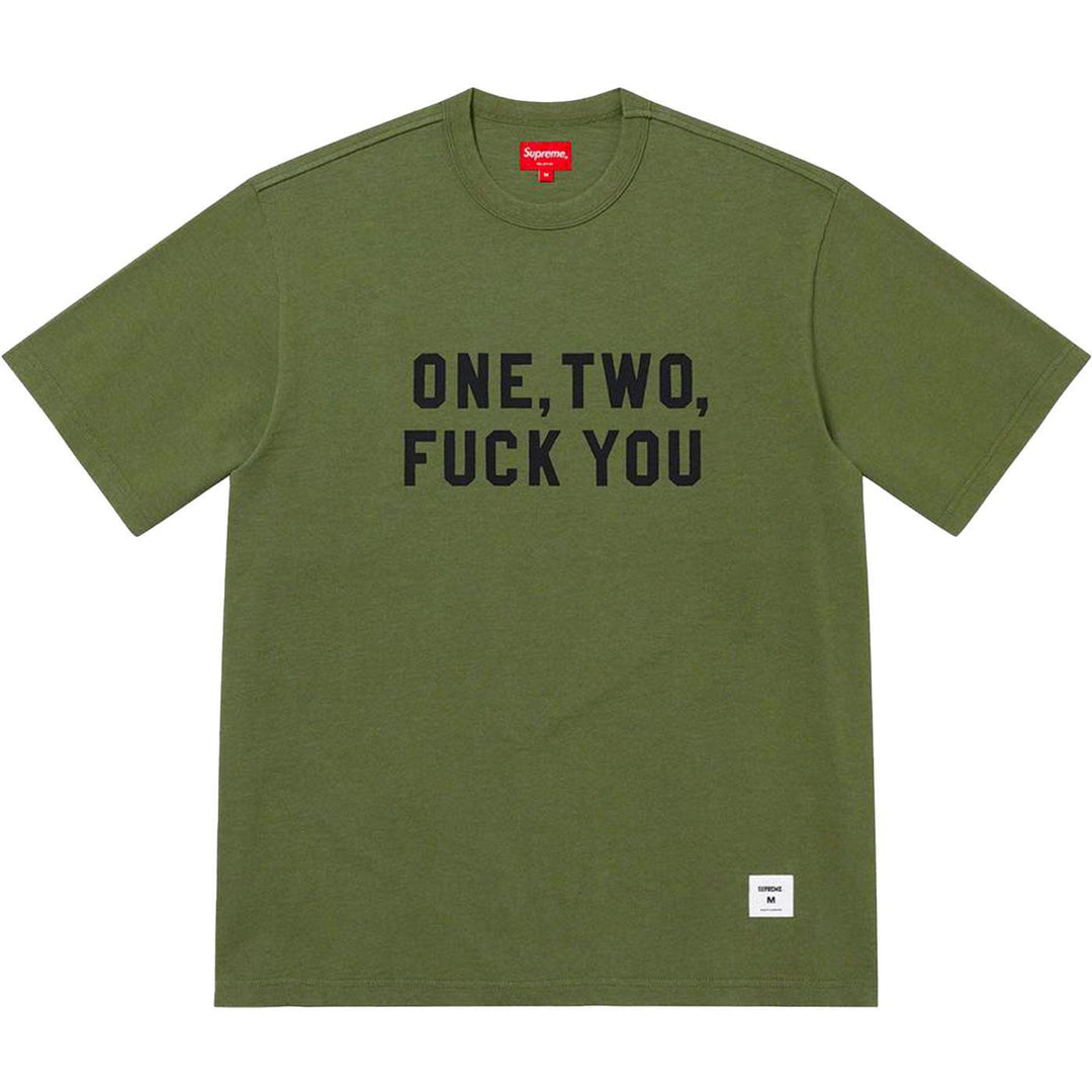 Supreme One Two F You S/S Top (Olive) | Supreme NY