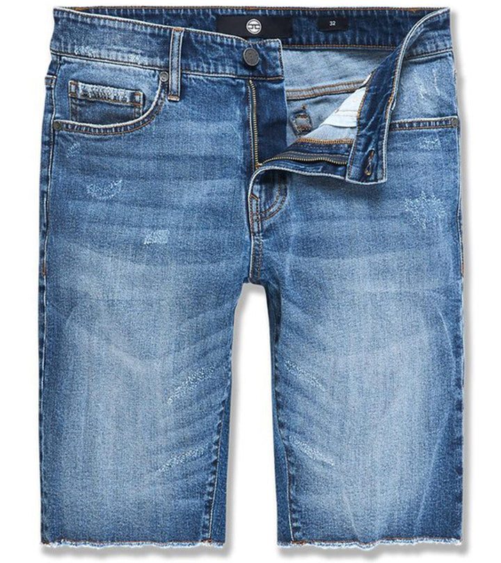 Edison Denim Shorts (Medium Blue) | Jordan Craig