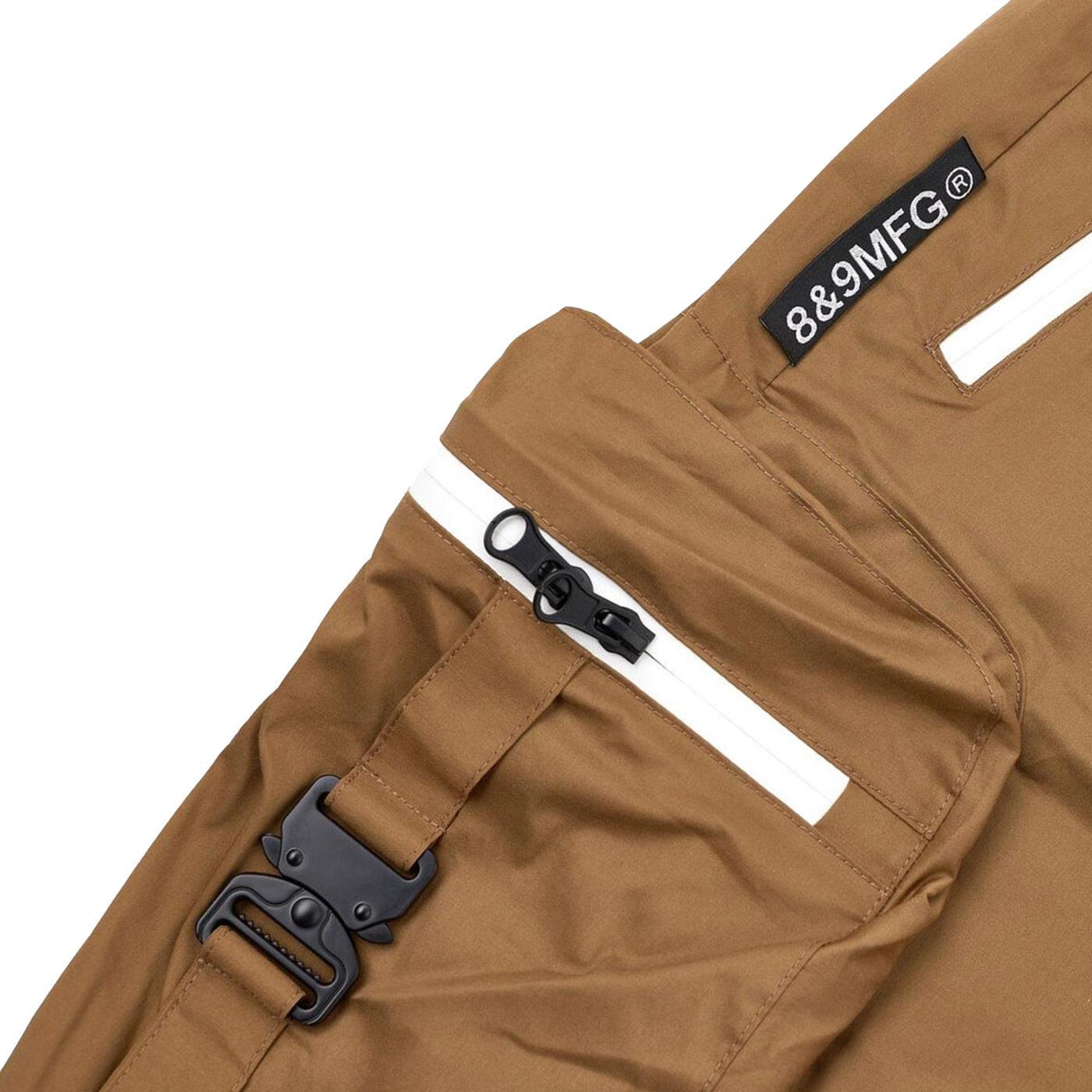 Combat Nylon Shorts (Brown) | 8&9 Clothing Co. – Urban Street Wear