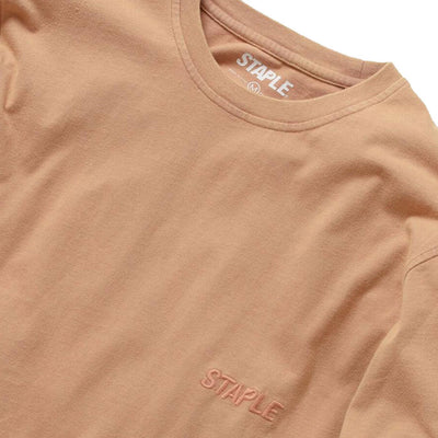Broadway Washed L/S Tee (Clay) Detail | Staple Pigeon