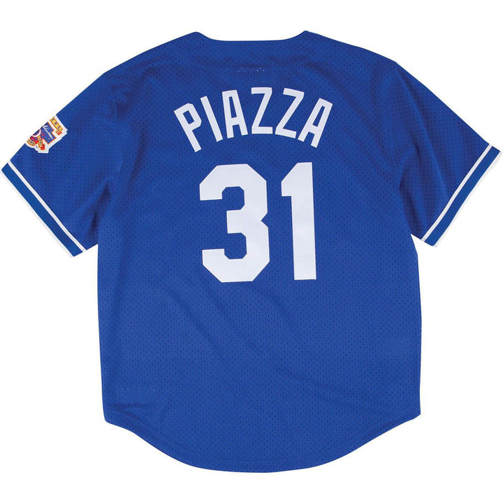 Authentic Mike Piazza Los Angeles Dodgers 1997 Button Front Jersey Rear