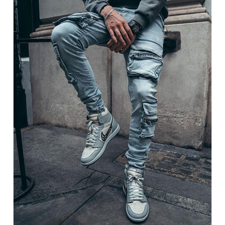 Cargo Jeans V3 (Light Grey) Style | PRSTGE Paris