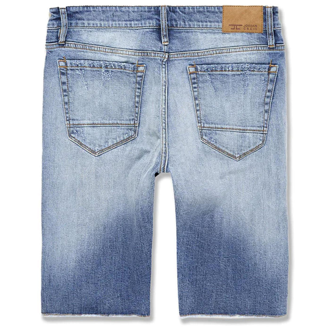 Hartford Denim Shorts (Medium Blue) Rear | Jordan Craig