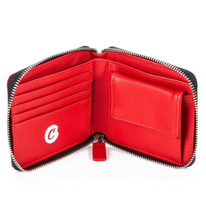 Luxe Zipper Wallet (Red) Detail | Cookies Clothing