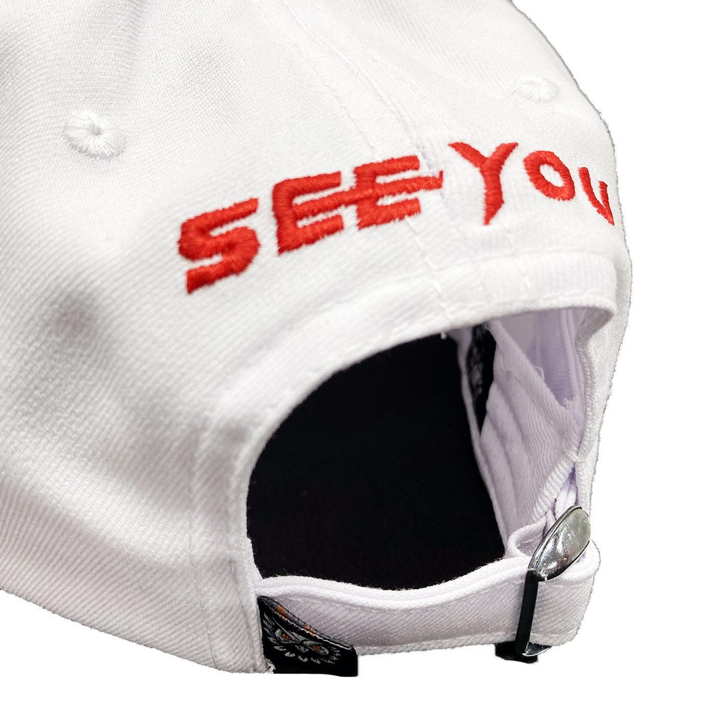 Owl Vision Hat (White/Red) Rear | See You
